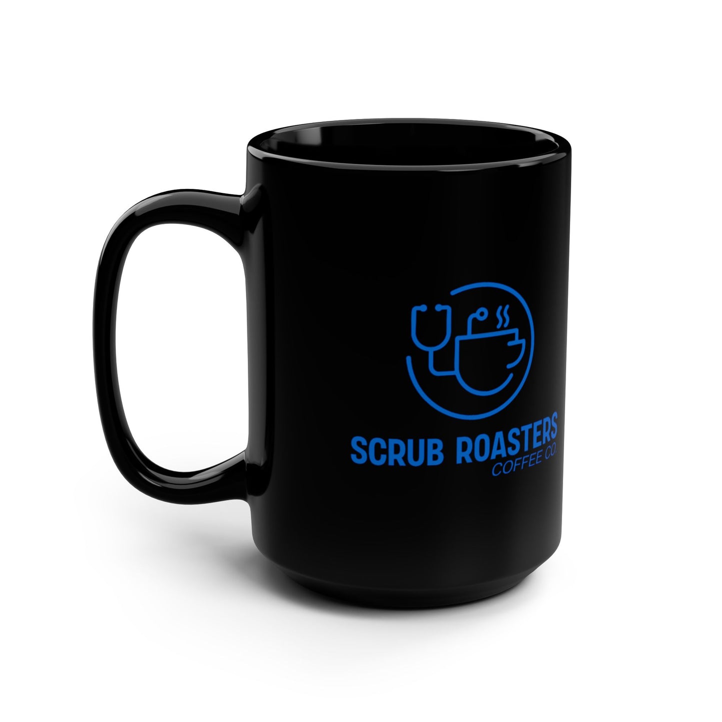 Scrub Roasters Coffee Co. Black 15oz Mug — Nurse & Healthcare Coffee Cup