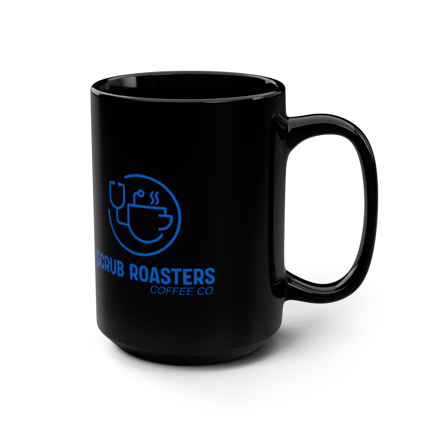 Scrub Roasters Coffee Co. Black 15oz Mug — Nurse & Healthcare Coffee Cup