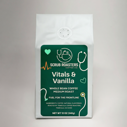 Vitals and Vanilla Medium Roast Vanilla Coffee Beans